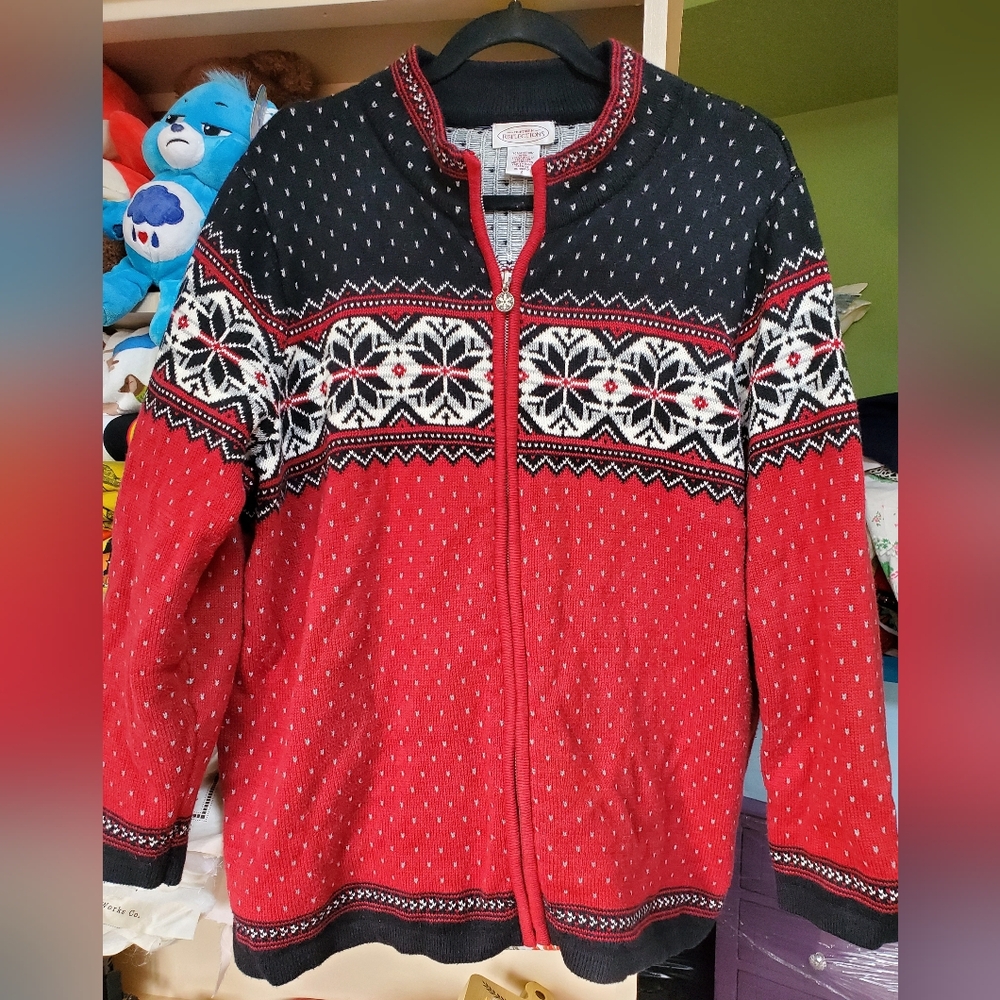 NORTHERN REFLECTIONS ZIPPER CARDIGAN